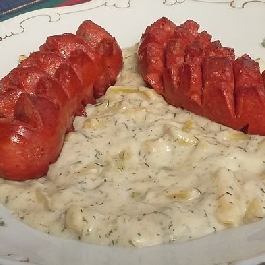 Kapros zöldbabfőzelék