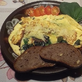 Spenótos omlett
