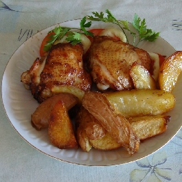 Egyszerű sült csirkecomb