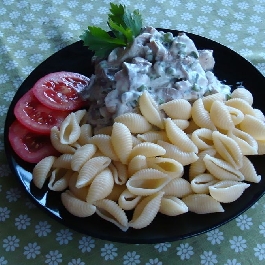 Zöldborsós csirkeragu