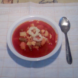 Szarvasgulyás bográcsban