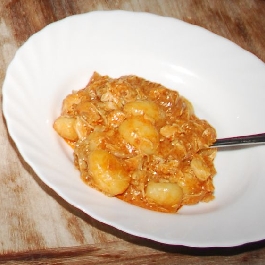 Gnocchi csirkepaprikás mártásban