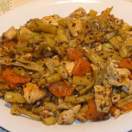 Zöldséges aprópecsenye