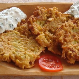 Tócsni medvehagymás tejföllel