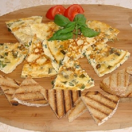 Medvehagymás frittata
