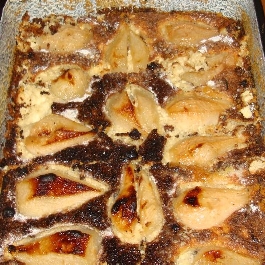 Túrós-körtés süti