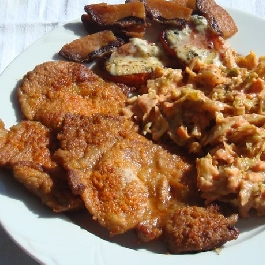 Hirtelen sült tarja kelkáposztával